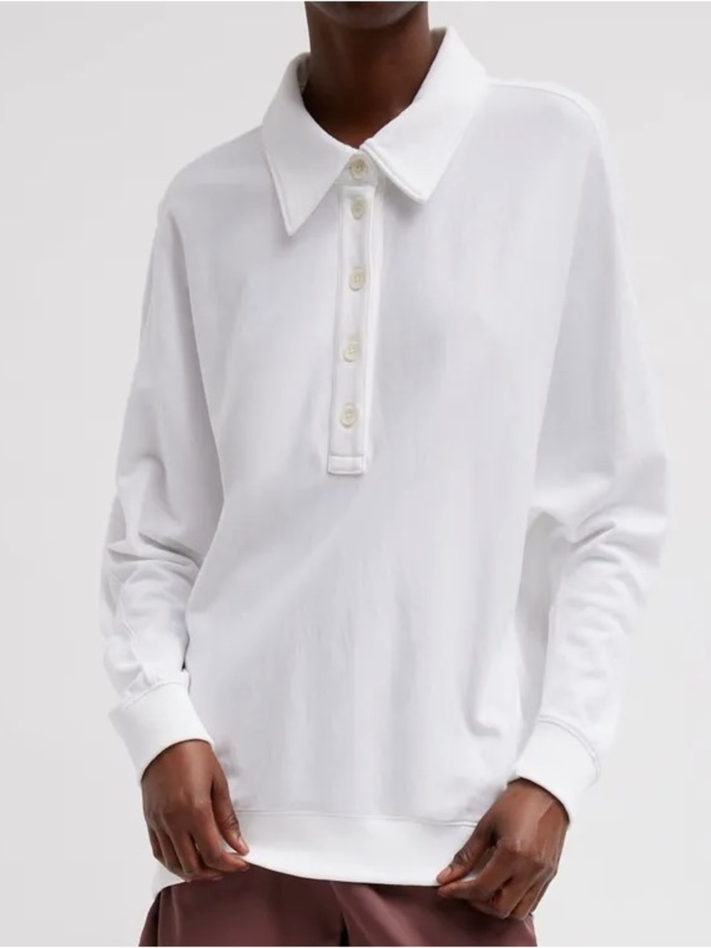 TIBI Summer Sweatshirting Polo Collar Top / Sweatshirt - Excellent Condition